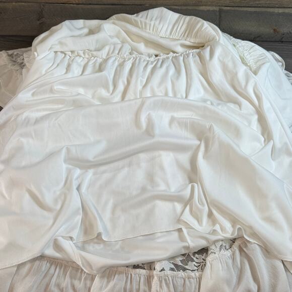 Simplee Lace Maxi Dress Size L SS V Neck Lined Destination Beach Wedding Bridal - Picture 14 of 16